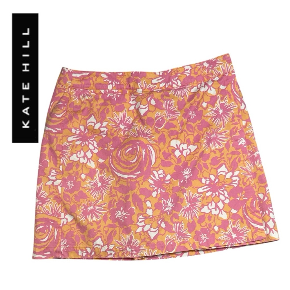 Kate‎ Hill Women’s Petite Cotton Floral Skort - Size 12P